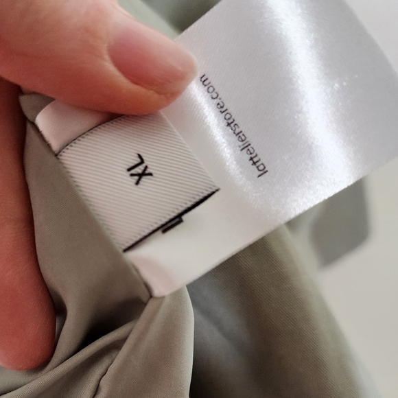 Lattelier Gray Linen-Blend V-Neck Layered Blazer XL NWT - Picture 10 of 10